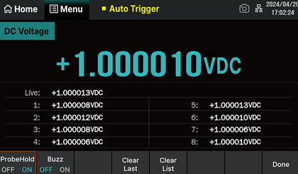 SDM4000A probe hold display mode