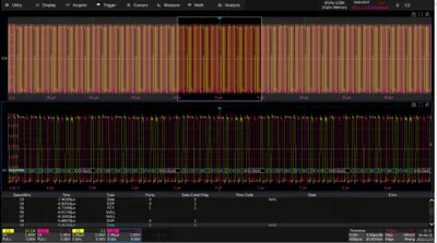 SDS-5000X-SpaceWire — SpaceWire decode (no trigger)