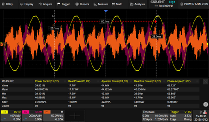 SDS1000X HD power analysis measurements