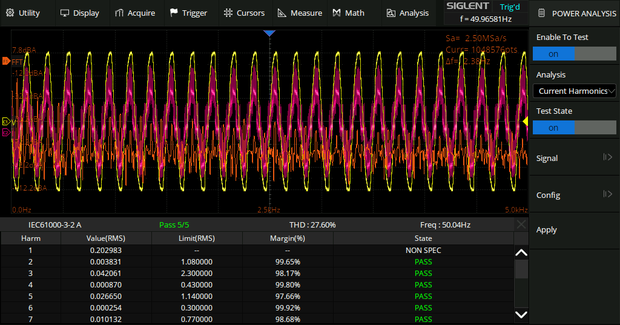 Siglent SDS2000X Plus Power analysis