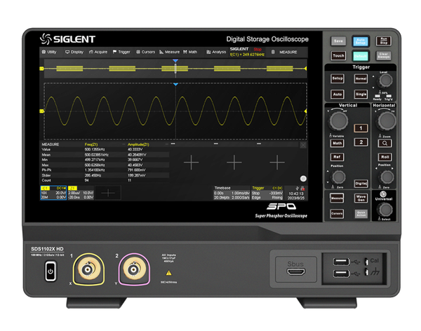 Siglent SDS1102X HD 2CH 12bit 100MHz Oscilloscope