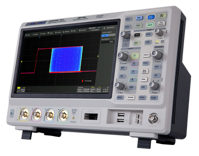 Siglent SDS2104X Plus oscilloscope — side view