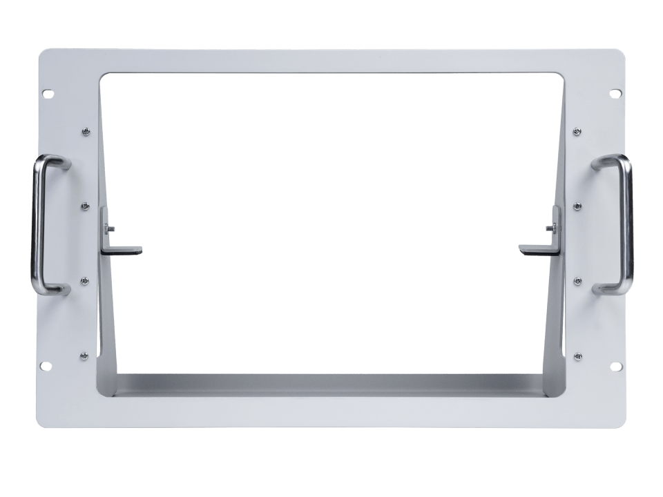 Siglent SDS7000A-RMK 19-inch rack mount kit: front panel with one opening, a handle at each side and rack holes