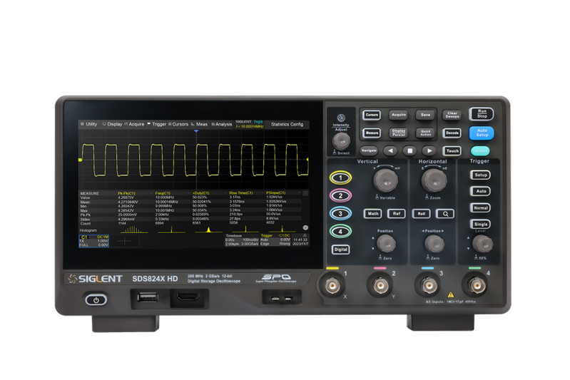 Siglent SDS800X HD 12-bit oscilloscope front view