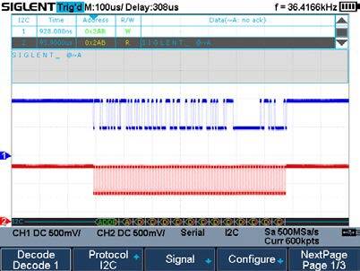 Siglent SHS820X – Serial decode, included