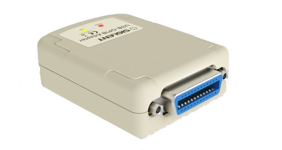 Siglent USB-GPIB adapter with a 24-pin IEEE 488 connector and two status LEDs