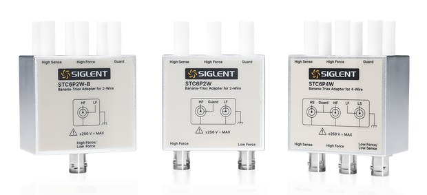 Siglent banana to triaxial adapters