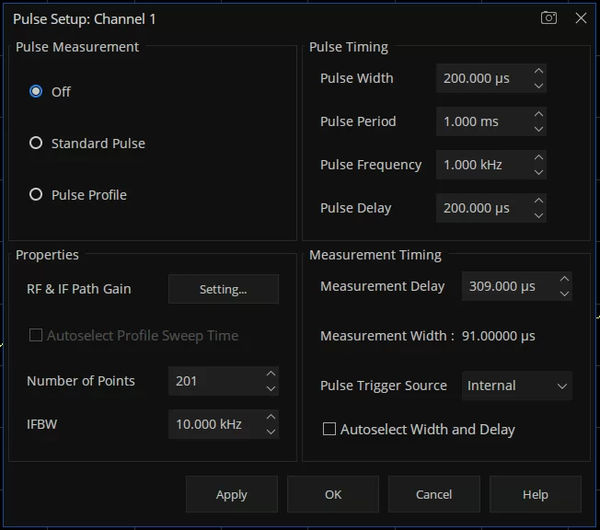 Siglent SNA5000-PM Pulse measurement license option