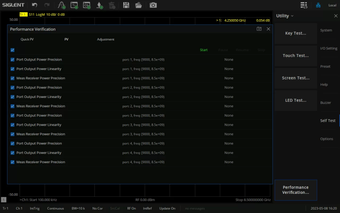 Performance verification