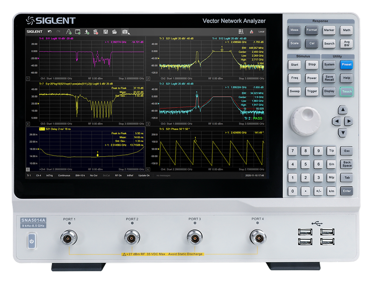 A full 2- or 4-port vector network analyzer