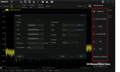 SNA6000-SA — Spectrum analysis