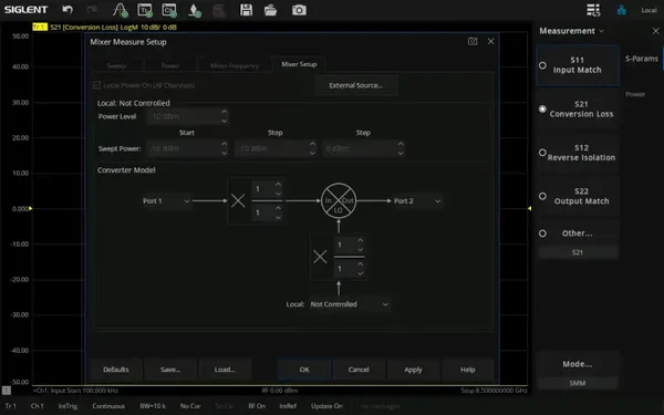 Siglent SNA6000-SSM Scalar mixer measurement option