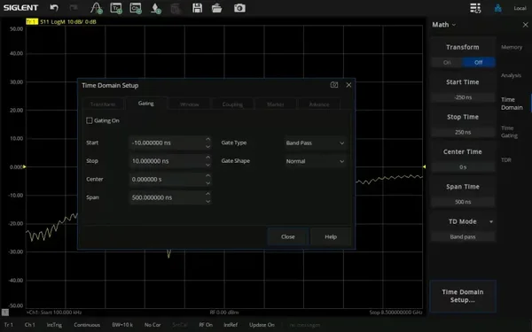 Siglent SNA6000-TDA Time-Domain analysis option