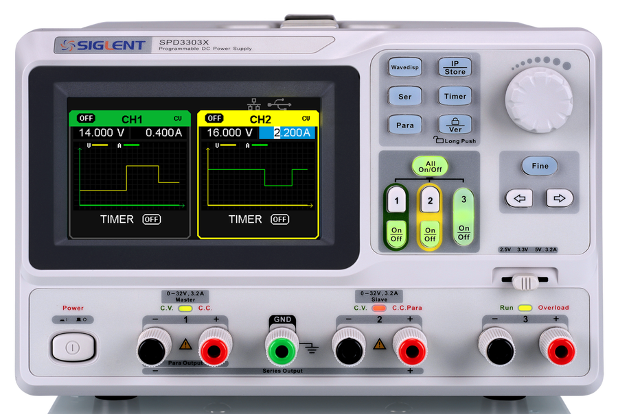 Siglent SPD3303X 3-channel linear DC power supply