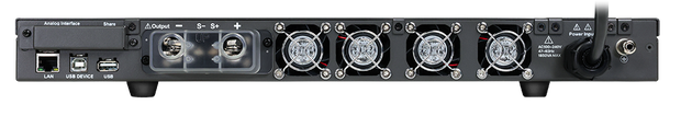 Rear panel — sense, analog and LAN