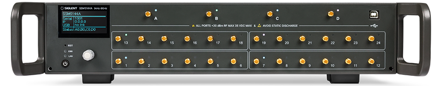 Siglent SSM5000A automated RF switch matrix front panel