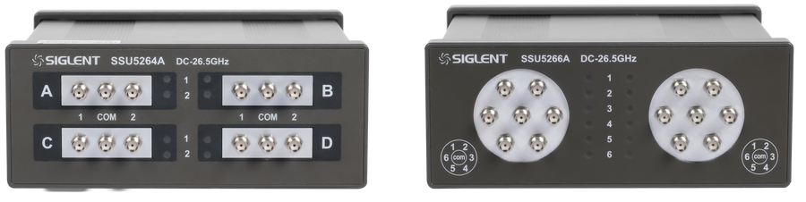 Siglent SSU5000A mechanical RF switches (SPDT and SP6T)