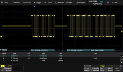 SDS-5000X-1553B — MIL-STD-1553B trigger & decode