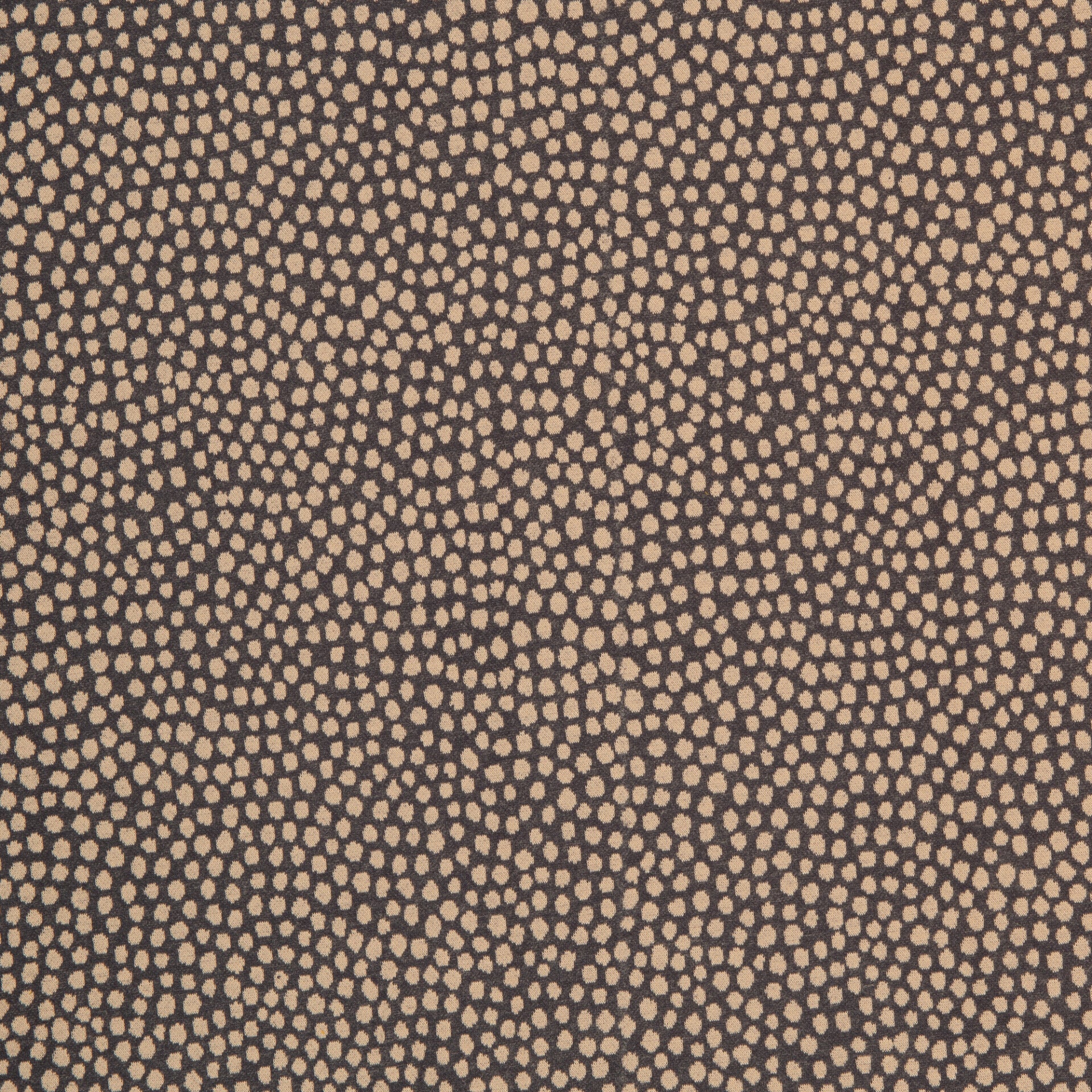 16,50EUR/m Jaquard Jersey Strick Mats dunkelblau mit beigen Punkten