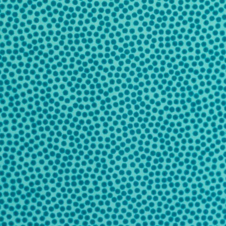 10,90EUR/m Webware Dotty unregelmäßige Punkte in petrol auf türkis