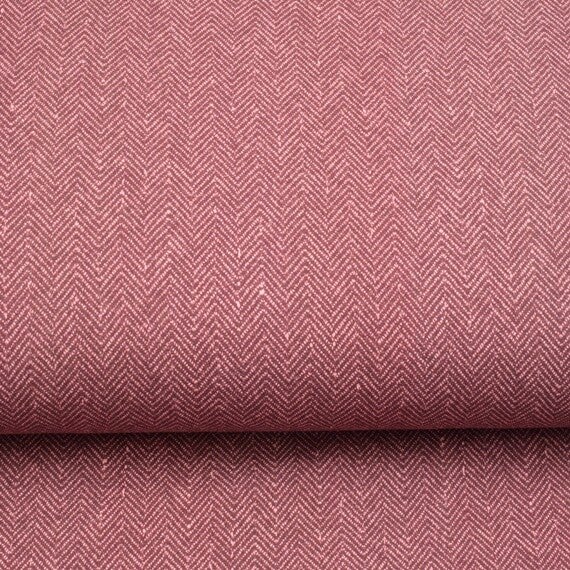 17,90EUR/m French Terry Fischgrat altrosa / beere by Katinoh