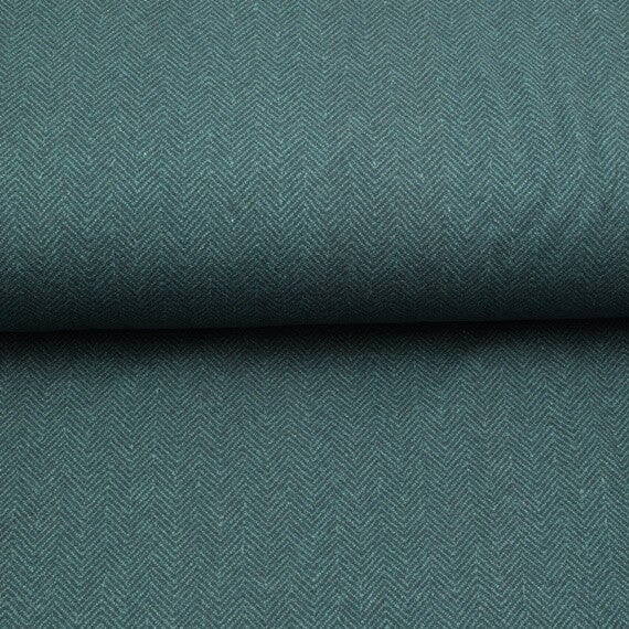 17,90EUR/m French Terry Fischgrat dunkelgrün / grün by Katinoh