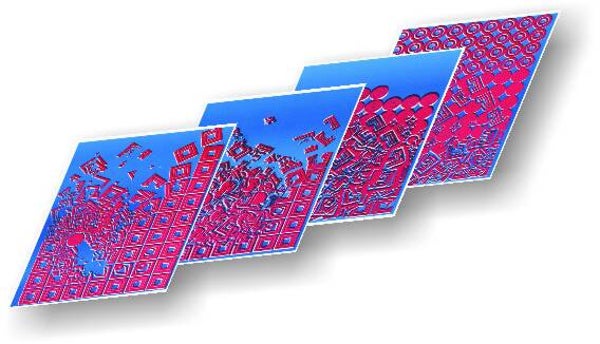 Vier Offsetdrucke, ohne Titel, 1971, 29,7 x 42 cm (DIN A3), Auflage: je 50 Exemplare