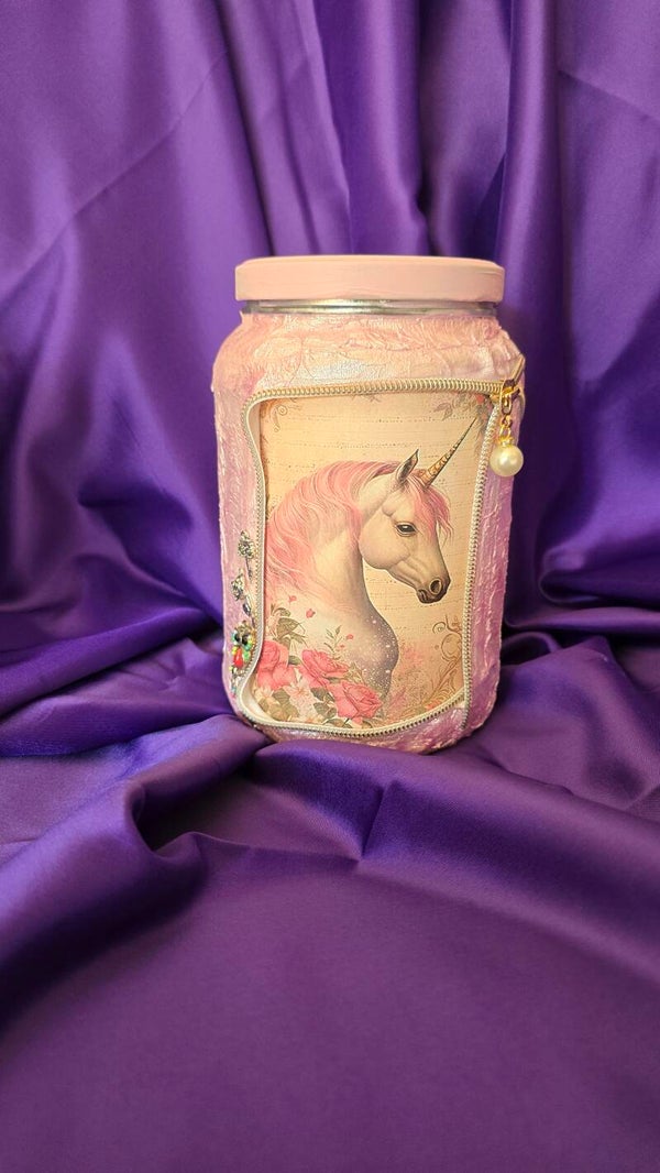 Schraubglas groß mit Einhorn