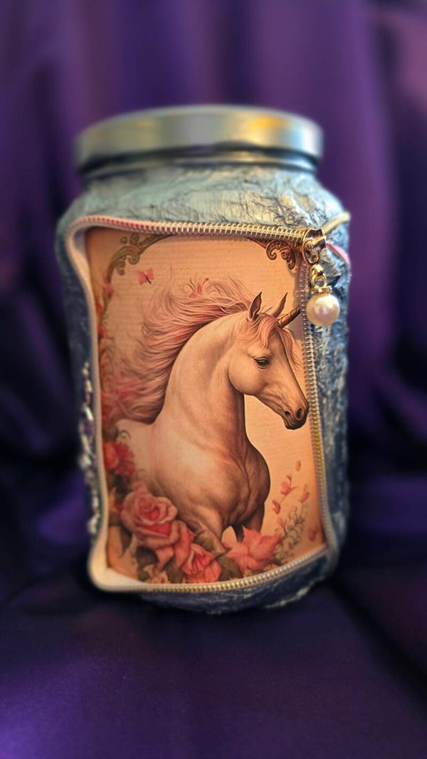 Schraubglas groß mit Einhorn