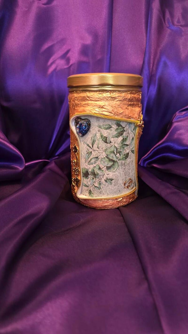 Schraubglas mit Hochzeits-Motiv (LED möglich)