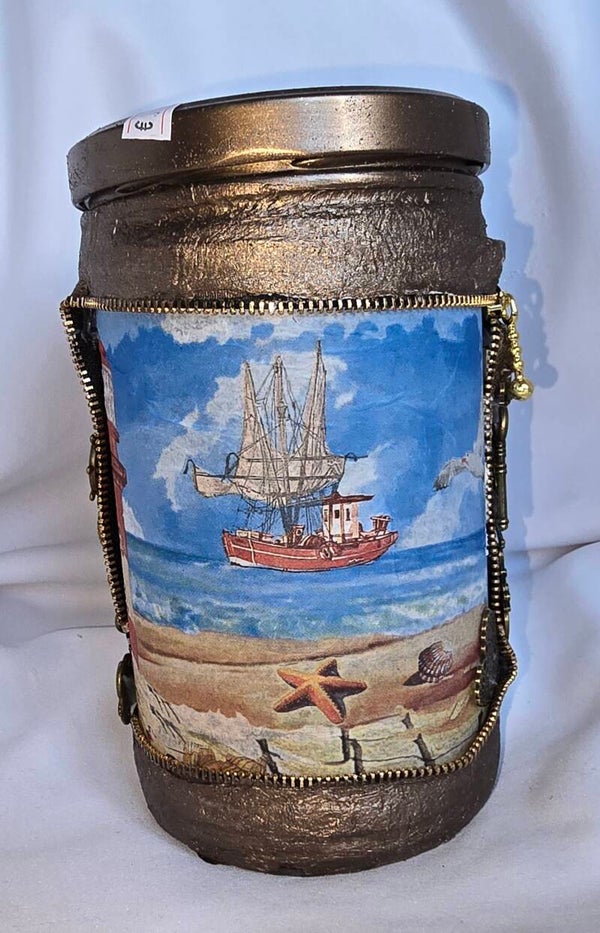 Schraubglas "Leuchtturm" (LED möglich)