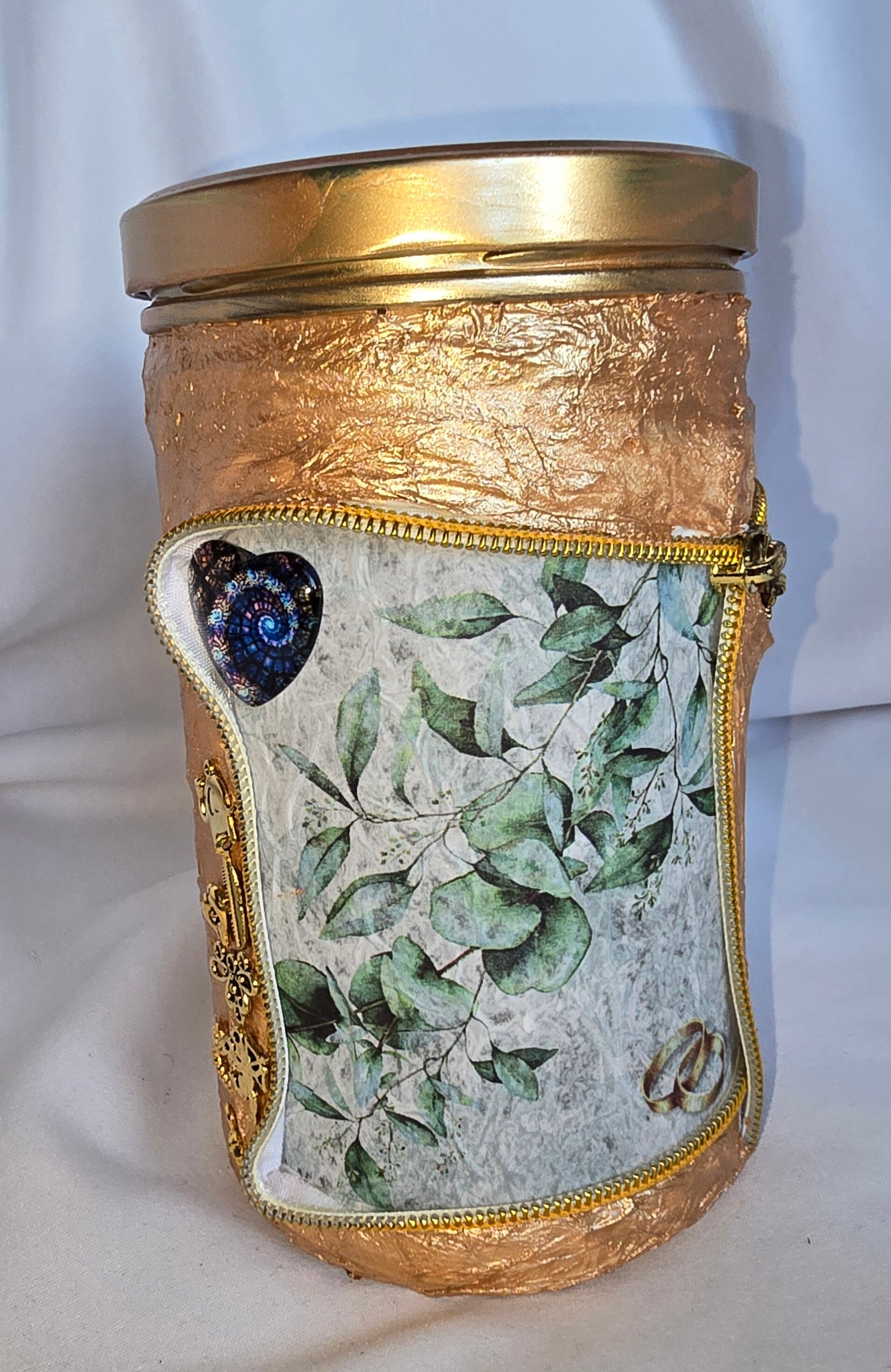 Schraubglas mit Hochzeits-Motiv (LED möglich)