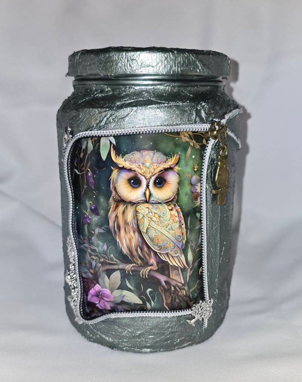 Schraubglas groß mit Eule