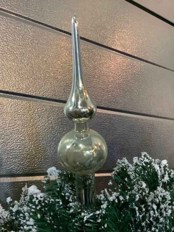 Piekje 19 cm, zilver/transparant