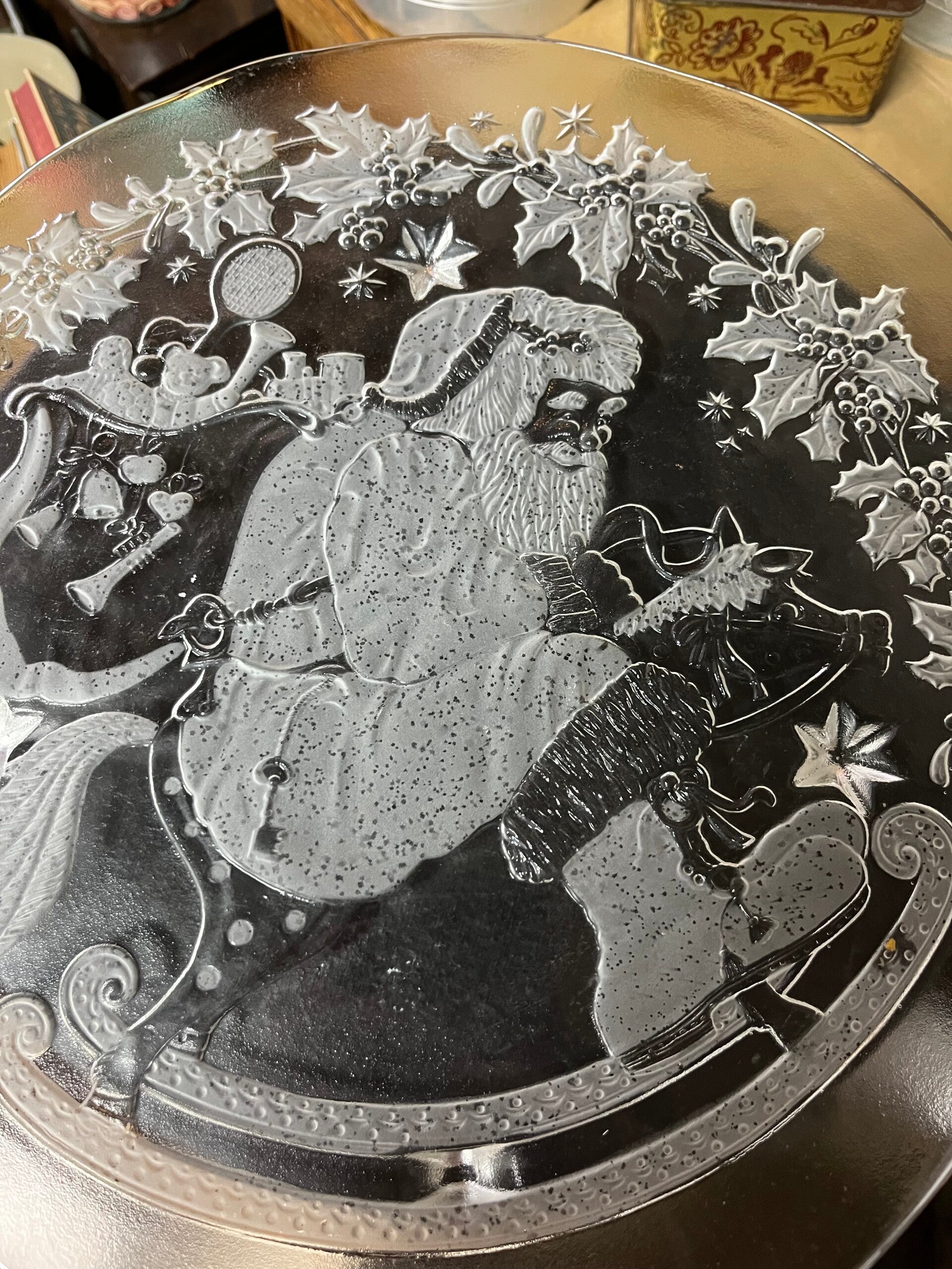 Vintage Walter Glass serveerschaal “Santa”