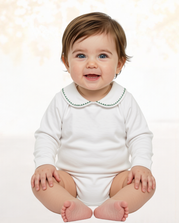 Romper met groene bies