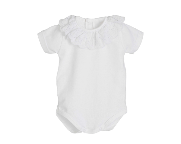 Romper met broderie kraag