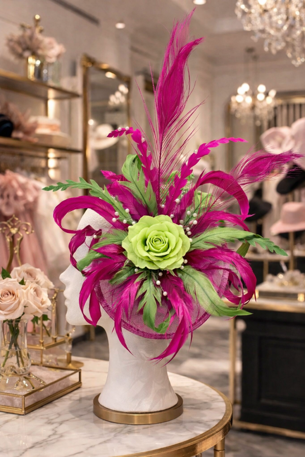 Lilly fascinator -like green