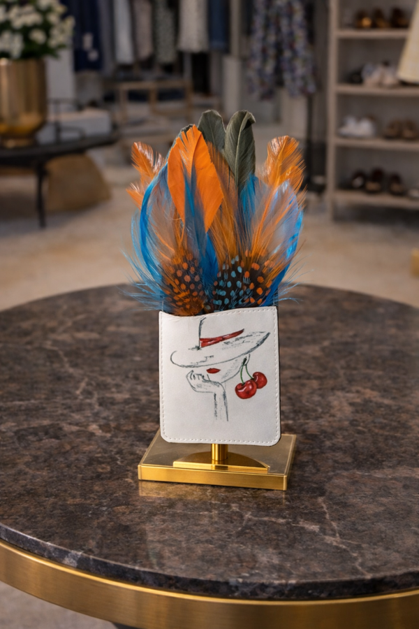 Orange and turquoiseMen’s pocket square