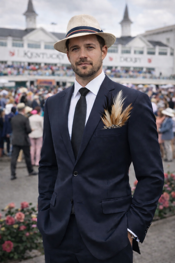 Tweed &blavk pocket square
