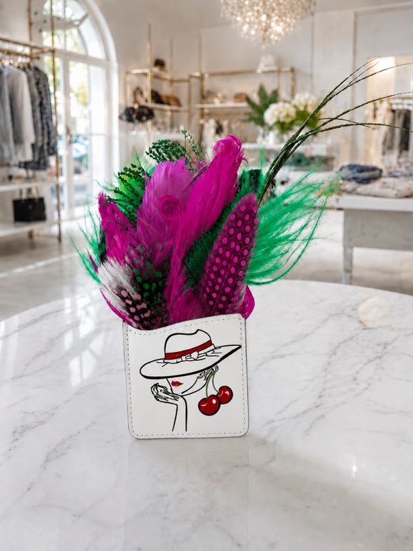 Fushia and Jade pocket square