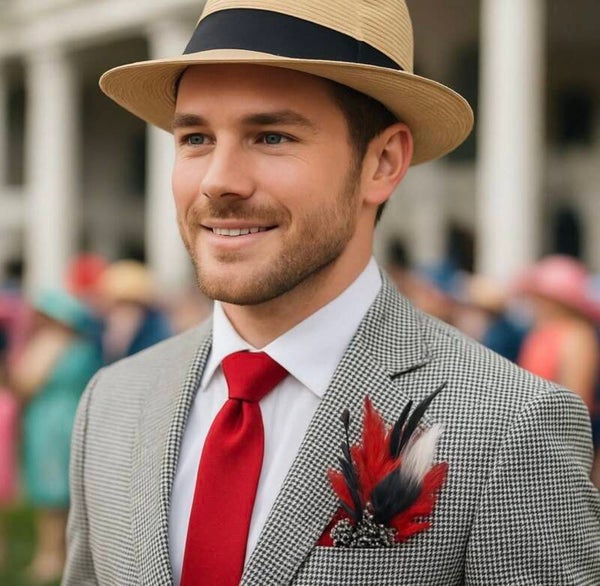 Red, White & Black Pocket square
