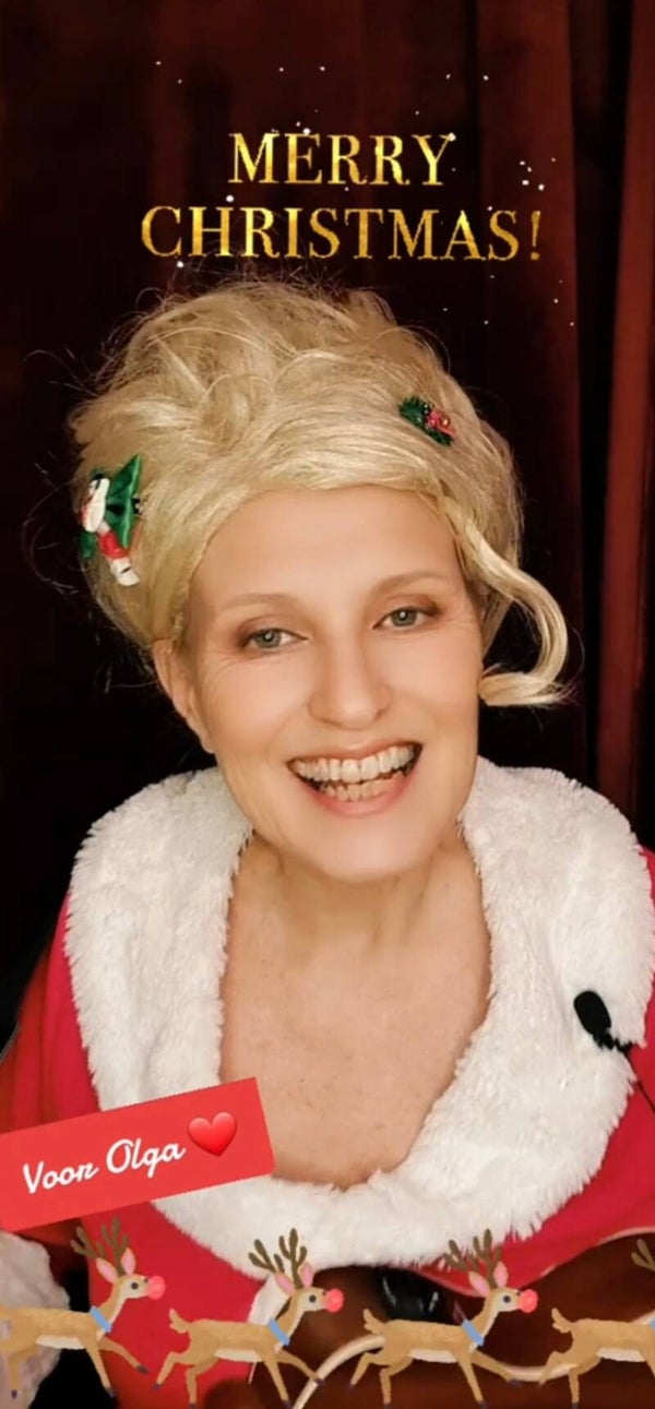 De Zingende Kerstvrouw zingt jouw Persoonlijke Video-Kerstkaart