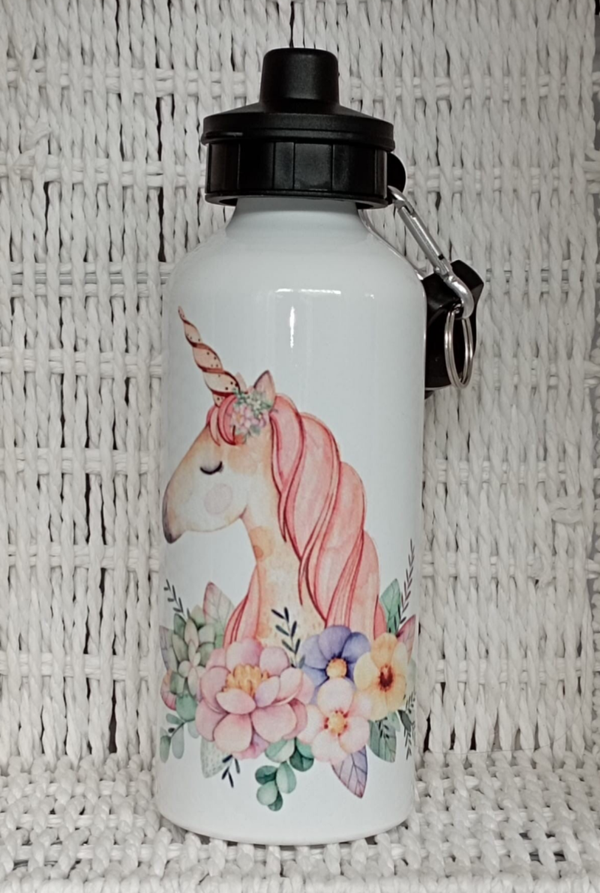 Trinkflasche mit 2 Verschlüssen personalisiert