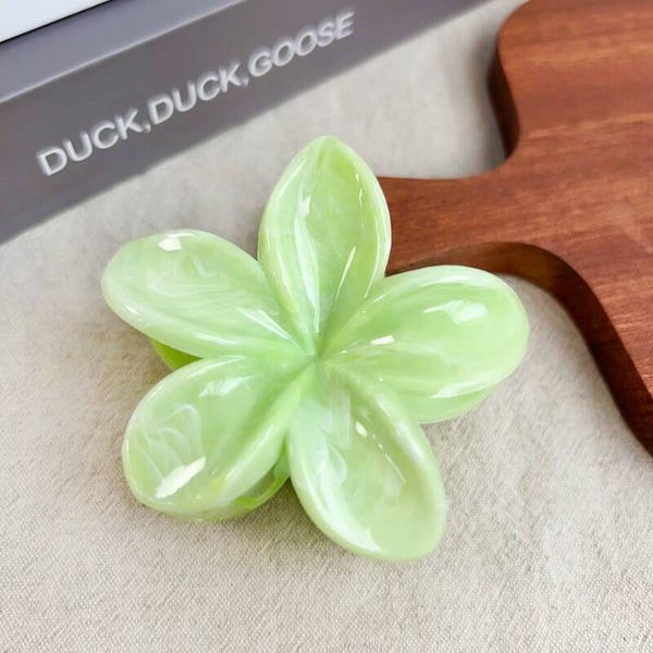 Flower Hairclip Lemon Green