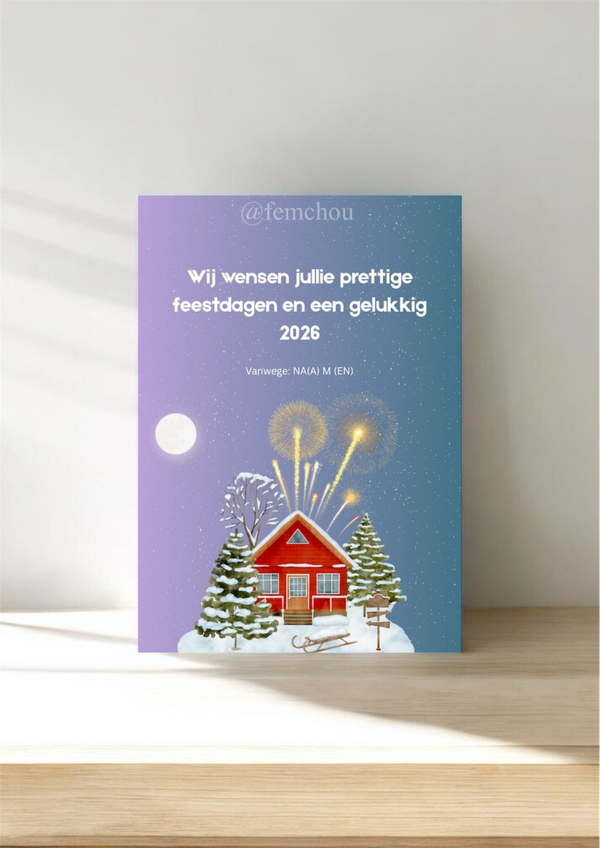 Gepersonaliseerd kerstkaartje 2 (Digitale download)