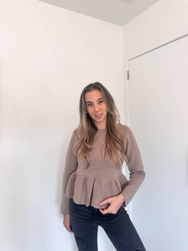 Louise top taupe