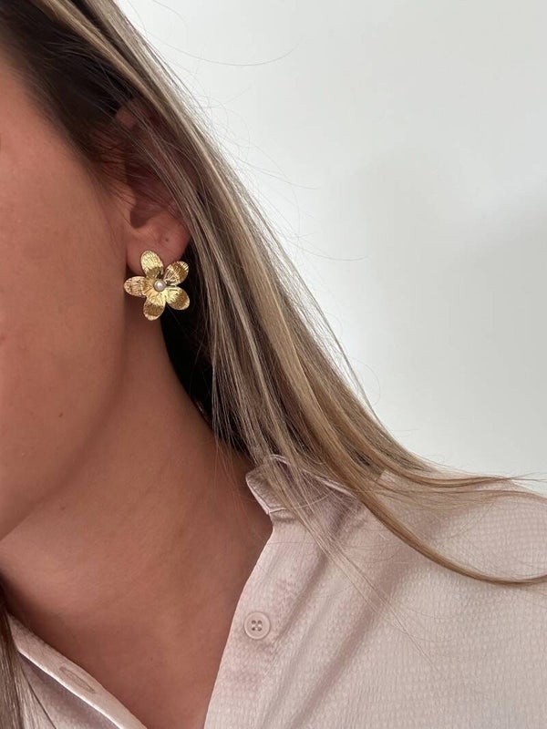 Oorbellen blossom burst - goud