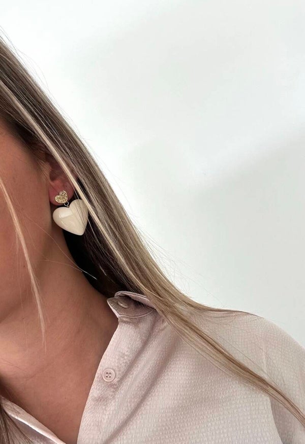 Oorbellen love on tour - beige
