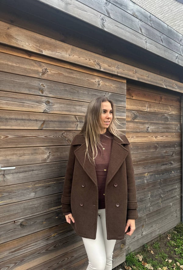 Julia coat chocobrown